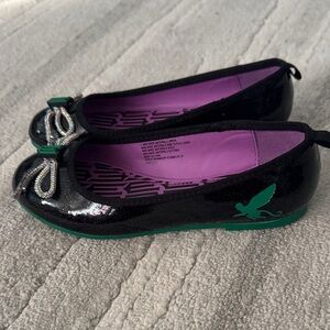 Wicked Alphaba black sparkle ballet flats